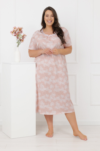 Camicia da notte Eleni Italian Fashion 100% cotone, manica corta