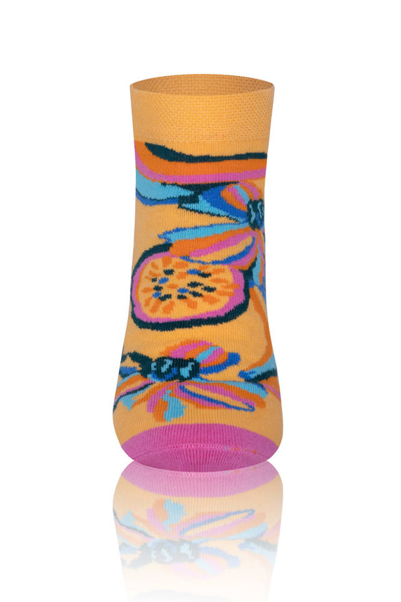 S141S Zanzi calze con piede Italian Fashion - tousled/yellow/pink