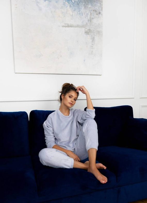 Pigiama da donna Esme Soft Sensis - grigio