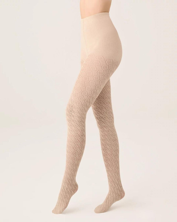 Collant di cotone Gabriella Cashmir wz.103 150 den latte – caldi, traforati