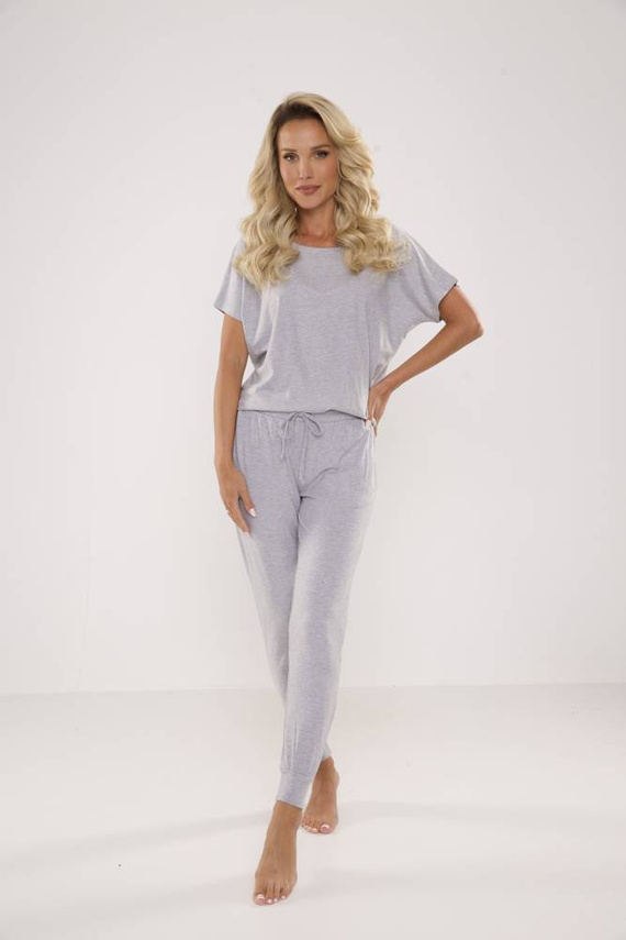 524 Pigiama da donna Paula De Lafense - melange chiaro