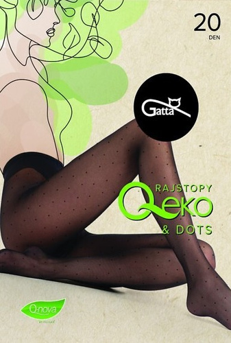 Collant donna Gatta Q-Eko & Dots 20 den – collant opachi a pois nero
