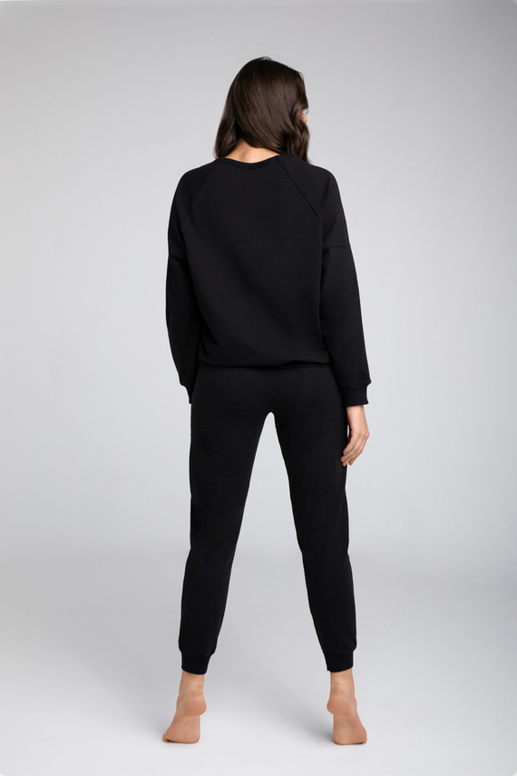 Parma Donna set manica lunga, pantaloni Moda Italiana - nero