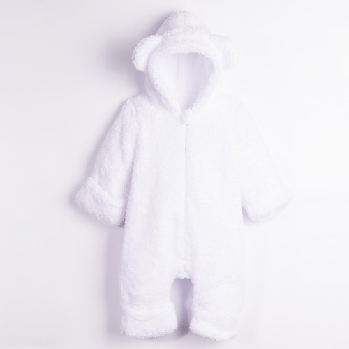 Tuta Neonato Nicol Tosia 225269 Orsetto Bianco Imbottita con Cappuccio