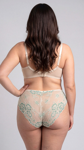 Figi Unikat Eloise beige-verdi in pizzo classiche eleganti