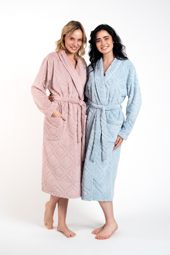 Morena Accappatoio in pile da donna Іtalian Fashion - rosa cipria