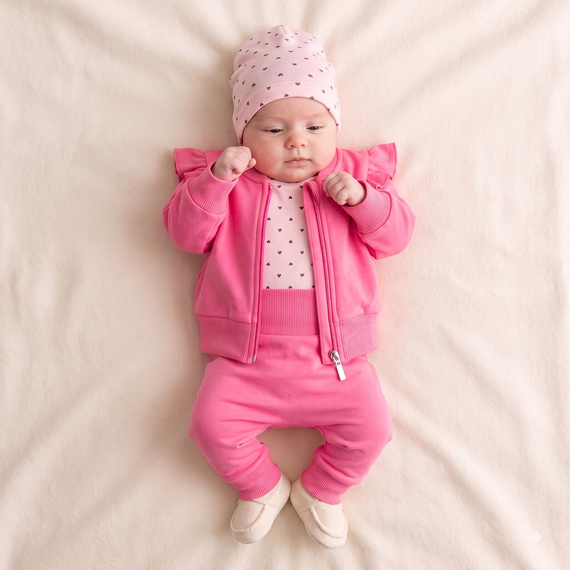 Nicol Tosia 225273 Felpa bomber rosa bambina con volant