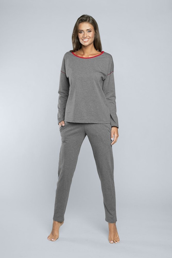 Lunghezza del pigiama da donna Accent. manica, lunghezza. pantaloni Italian Fashion - melange scuro