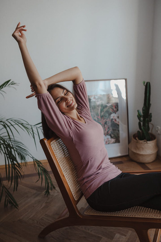 Maglia premaman e allattamento Milk&Love Milky Puff costina maniche buf