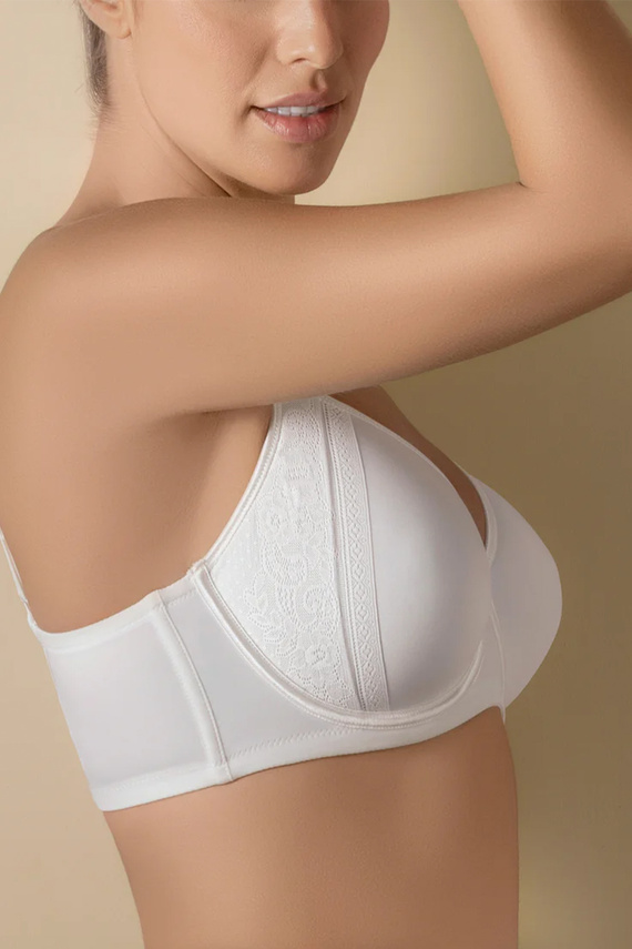 Reggiseno Spacer Mia Selene imbottito con ferretto e pizzo marfil-perla