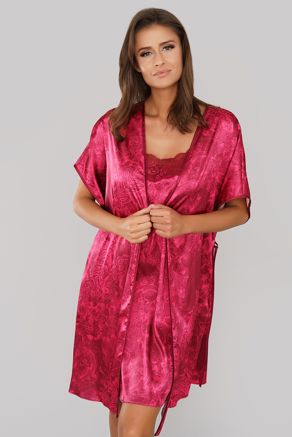 Impresja Accappatoio da donna Moda italiana bordeaux