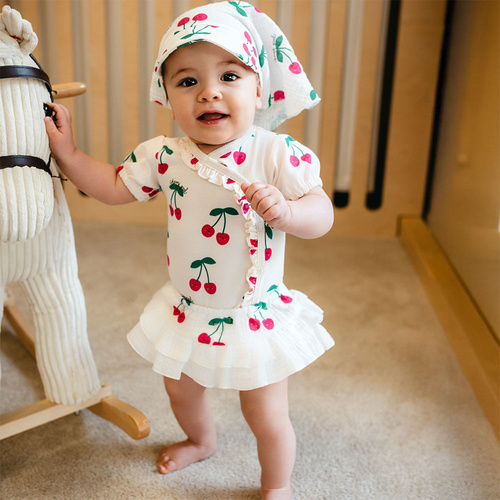 Body neonato Eevi Cherry manica corta cotone elastico comodo