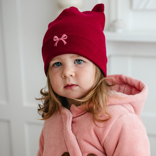 Berretto Fluffy Tails per bambini Eevi - marrone, in cotone, con orecchie