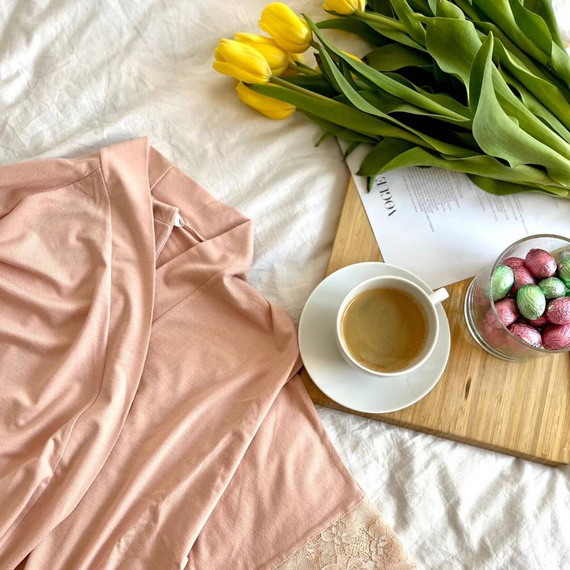 643 Noela Accappatoio da donna De Lafense - beige