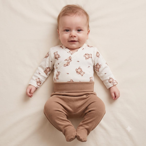 227010 Nicol BENEK Pantaloni corti per neonati marroni 100% cotone