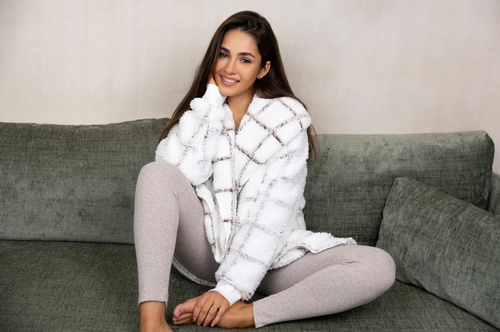 Sensis Delphine - Cardigan a righe bianche