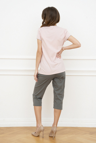 Pigiama donna Felicita a maniche corte - albicocca