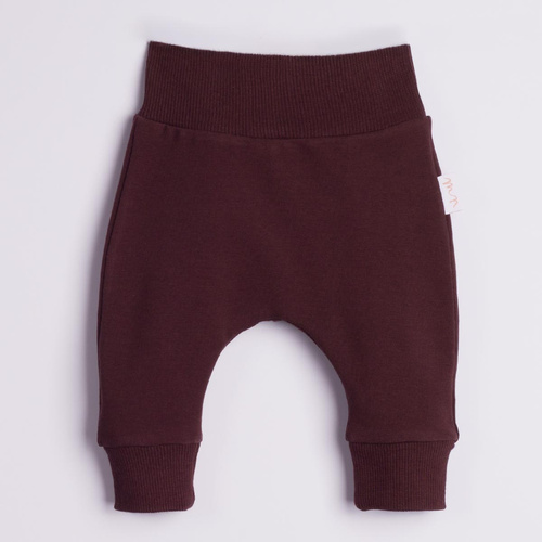 226275 Nicol HANIA Pantaloni tuta neonato marrone scuro cotone