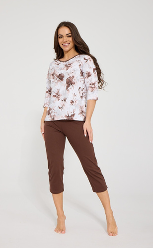 Pigiama donna Cornette Ashley 147/499 100% cotone manica 3/4 pantalone 7/8