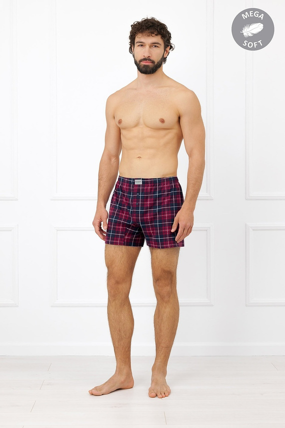 Italian Fashion Brajan boxer da uomo in cotone Mega Soft a quadri