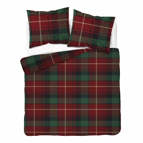 Biancheria da letto natalizia 6059 A Detexpol Scozzese natalizio rosso verde 100% cotone