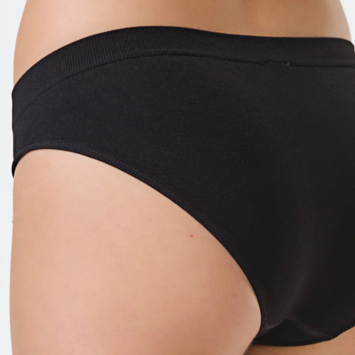 Spiman LIGHT Nero Slip Midi in Bambù a Vita Bassa Traspiranti e Morbidi