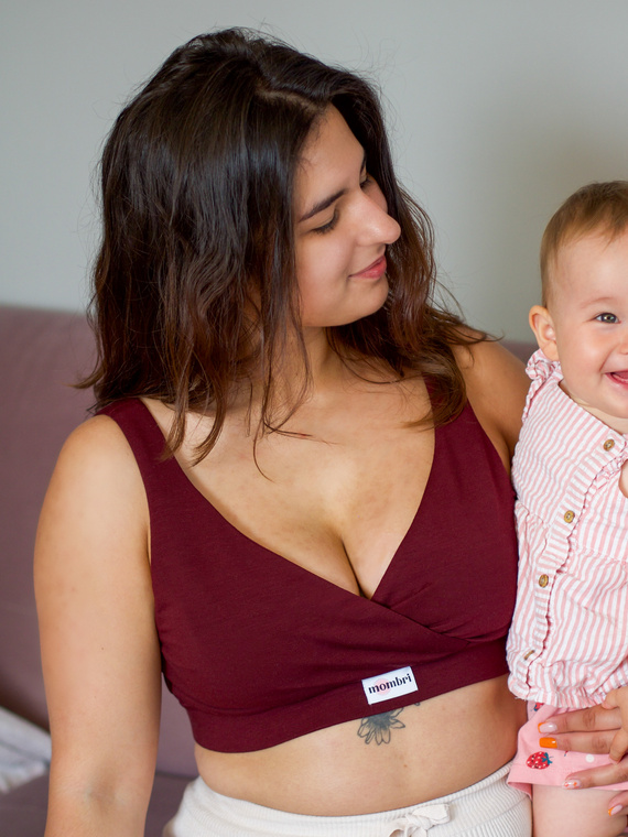 Milk&Love Mombri Klasyk reggiseno allattamento impermeabile claret