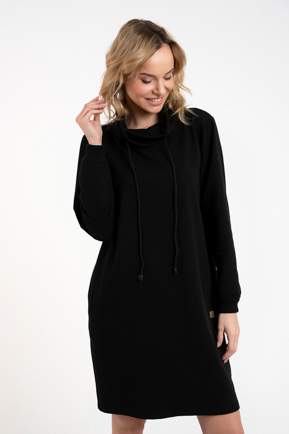 Tunica a maniche lunghe da donna Malmo Moda Italiana - nero