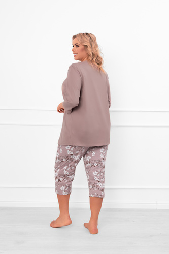 Pigiama da donna Oszima - manica 3/4 e pantalone, cotone Moda italiana