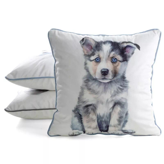 Copricuscino Animal 45x45 velluto Eurofirany con zip husky 