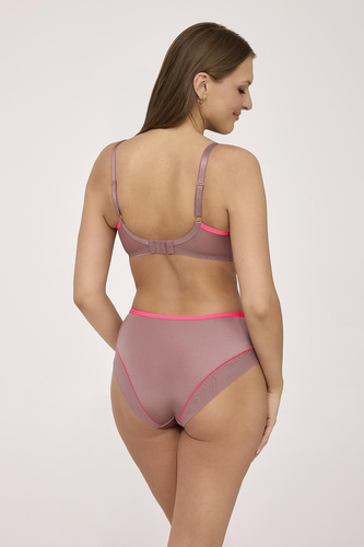 Slip donna Ava 2217 Mocha Rose – taglio classico, microfibra e ricamo floreale