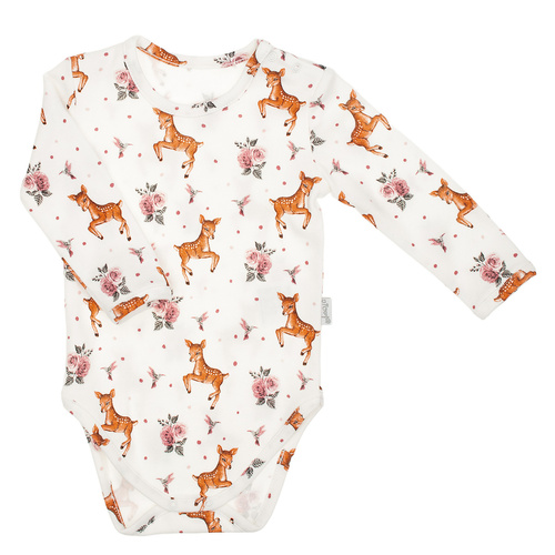 216095 Lala - Body bambino Nicol, cotone, manica lunga, pelle di cervo