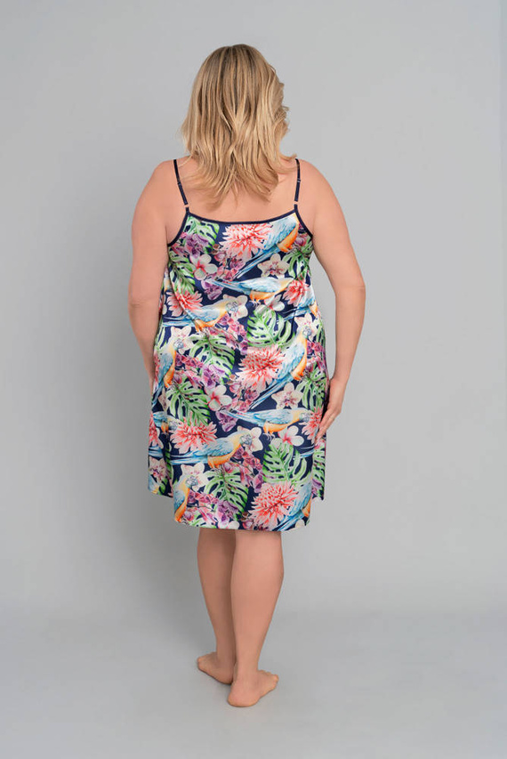 Polinesia Camicia da notte da donna, cinturino stretto Moda italiana - stampa floreale