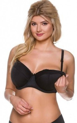 1381 Reggiseno per allattamento BIG Lupoline taglia grande - nero