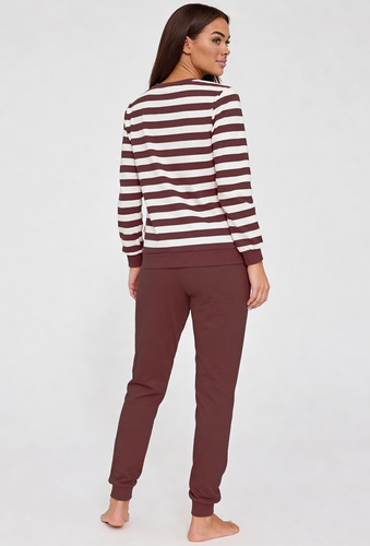 Pigiama donna Cornette Molly 635/475 marrone – 100% cotone comfort