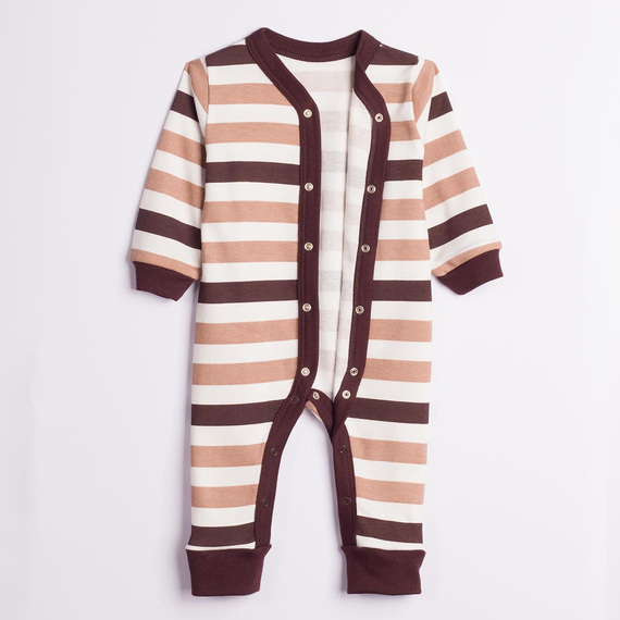 227033 Nicol BENEK Pagliaccetto senza piedini 100% cotone a righe per bambino