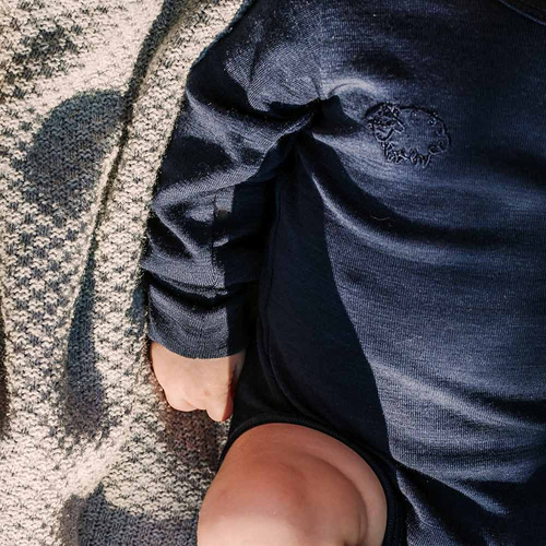 Busta Merino per neonato Eevi blu navy - 100% lana merino, termoregolazione