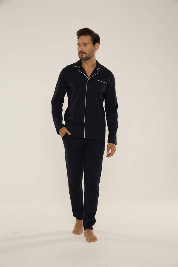 729 Norberto Pigiama da uomo De Lafense - blu navy