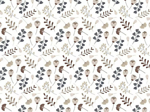 614N Biancheria da letto classica in cotone E24 Extrapościel bianco marrone foglie ramoscelli - 100% cotone, resistente, colorato, set da 2 pezzi