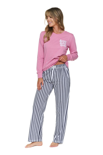 Doctor Nap 7523 Apres Sleep Pigiama donna 100% cotone rosa a righe