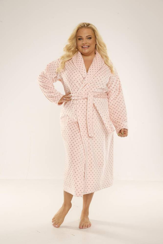 548 Accappatoio da donna Melanie Long Forex - Salmone