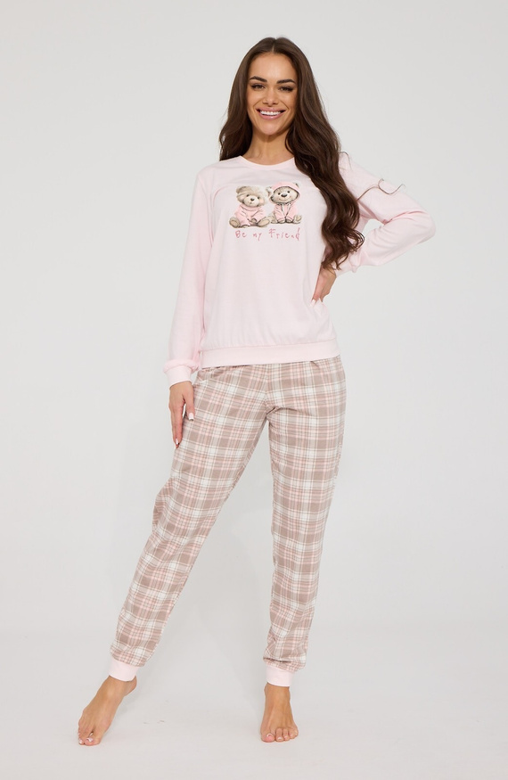 Pigiama donna Cornette 671/477 Be My Friend 100% cotone manica lunga