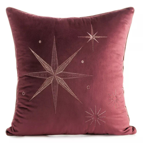 Chp 259 Federa natalizia Eurofirany - velluto bordeaux con stella champagne