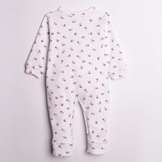 220032 Pagliaccetto neonato Nicol 100% cotone manica lunga con delicata stampa floreale