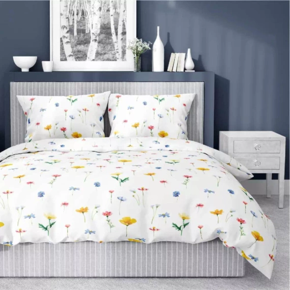 5486 A Detexpol Satin Stories biancheria da letto bianca| 100% cotone, trama di raso, cerniera, confezione regalo