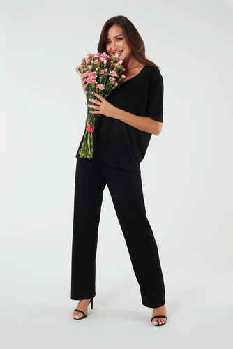 Soler Pantaloni lunghi donna Moda italiana - nero