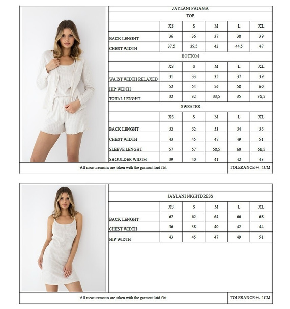 Pigiama donna Sensis Jaylani beige – set homewear 3 pezzi in cotone