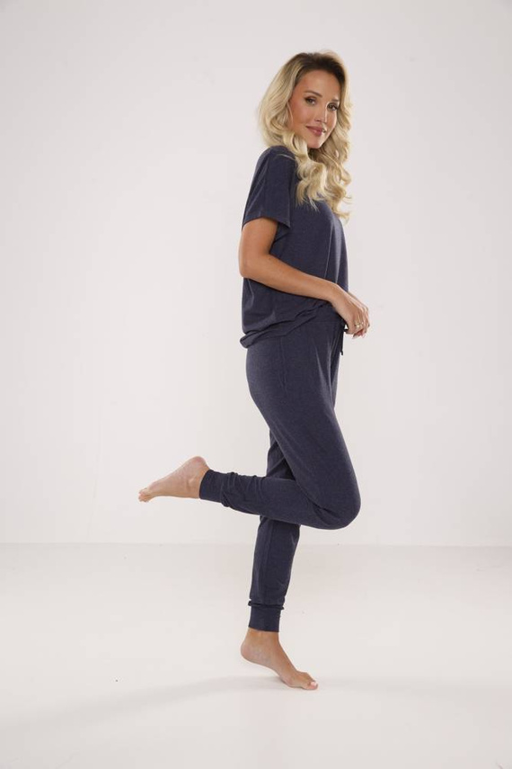 524 Pigiama da donna Paula De Lafense - blu marino