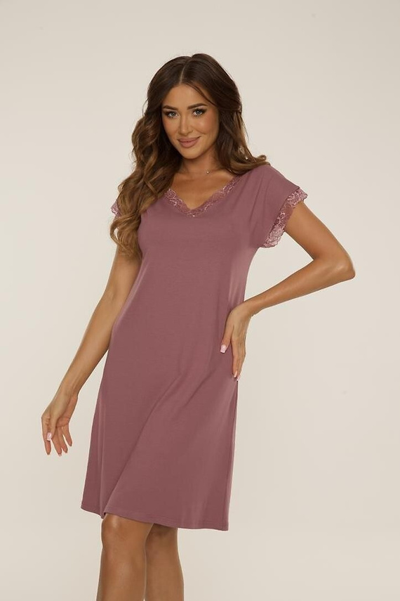 816 Camicia da notte nocciola De Lafense - berry