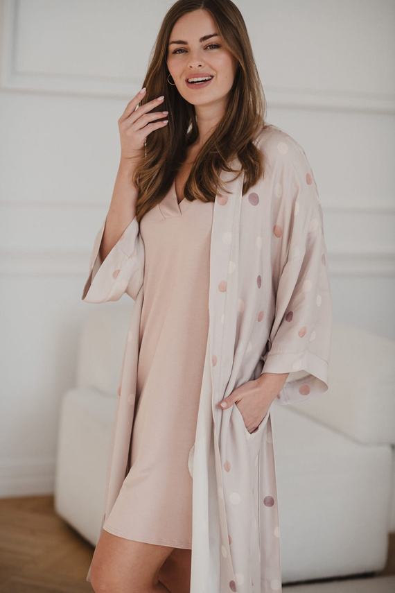 Polka Dots szlafrok bambusowy ciążowy Milk&Love 